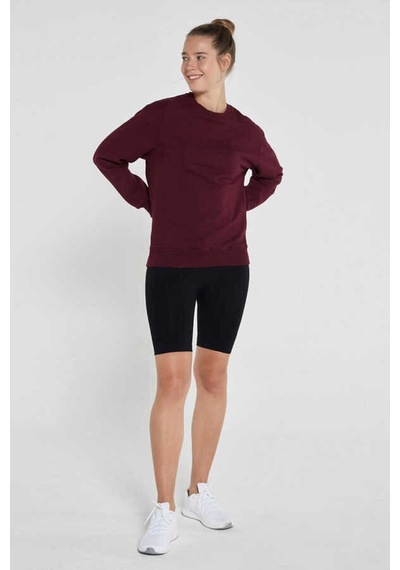 Jerf Lydney Kadın Sıfır Yaka Sweatshirt Bordo 001