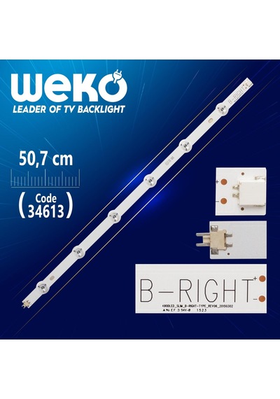 490Dled Slım B-Rıght-Type Rev00 - 50.7 Cm 6 Ledli - Wk-195
