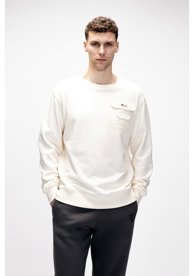 Bad Bear Rise Marshmallow Crewneck Erkek Sweatshirt Beyaz