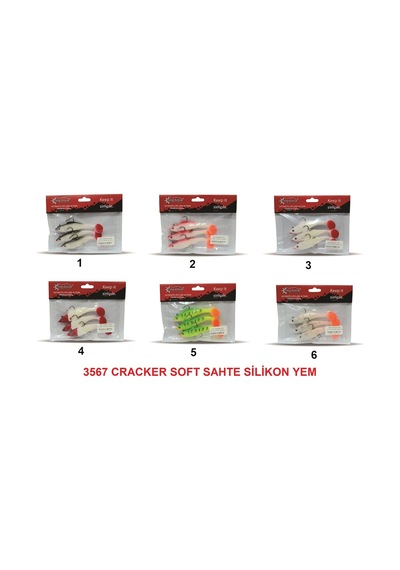 Captain 3567 Cracker Soft 10 CM 3' lü Paket Sahte Silikon Yem