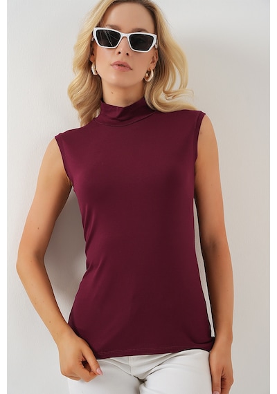 Bigdart Kadın Kolsuz Body 4348 - Bordo