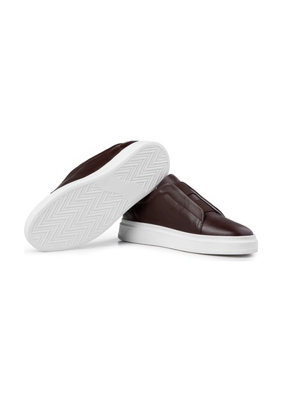 Ducavelli Espo Erkek Hakiki Deri Sneaker, Lastikli Sneaker, Hakiki Deri Sneaker, Erkek Sneaker Kahverengi