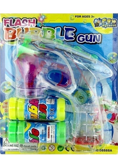 Flash Bubble Gun Pilli Sesli Işıklı Müzikli Köpük Atan Tabanca