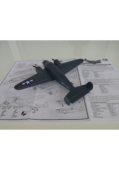 Beechcraft C-45 Expeditor Royal Navy Pm Model Demonte Plastik Uçak Maket Kiti