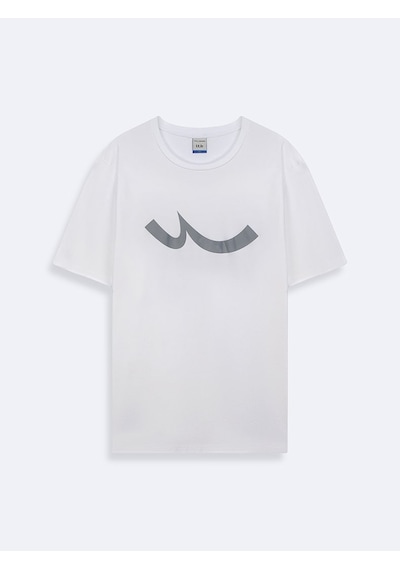 Logo Baskılı Beyaz T-shırt Beyaz