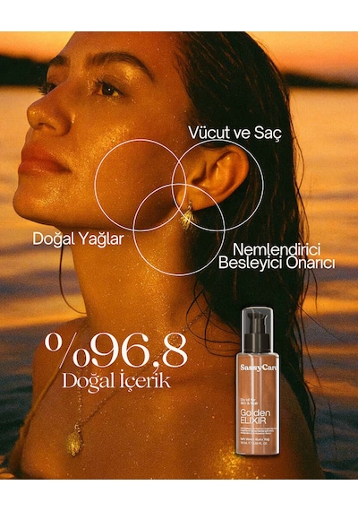 Sassycare Golden Elixir Saç Ve Vücut İçin Işıltılı Kuru Yağ