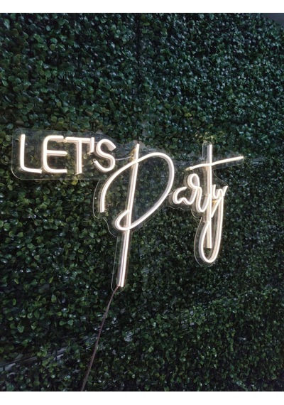Lets Party Neon Led Tabela Dekoratif Aydınlatma 60x34cm