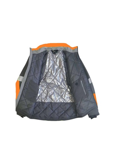 Reflektörlü Su Geçirmez Termal Softshell İş Montu Turuncu Sarı