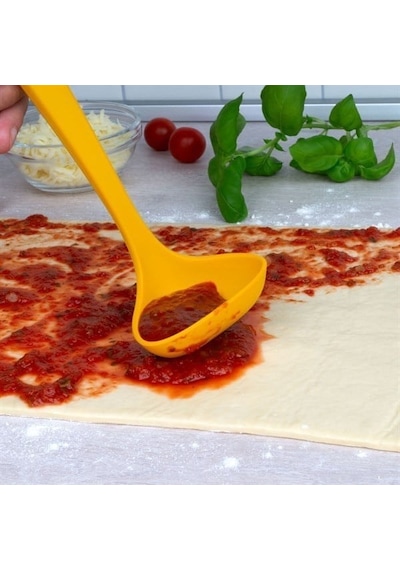 Lurch - Platin Silikon Sos Kepçesi 28 Cm Sarı - Yanmaz, Yapışmaz, Bükülmez, Çizmez, Tat Ve Koku Bırakmaz - 240055