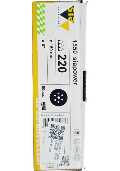 Sia 1550 Siapower Zımpara 150 Mm 220 Kum Ahşap İşlerinizde Mükemmel Sonuçlar 25 Adet