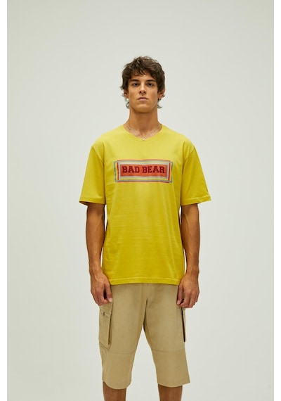 Bad Bear Mesh Erkek T-shirt-23202 Sarı