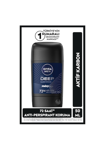 NIVEA Deep Dimension 72 Saat Erkek Stick Deodorant 50 ML