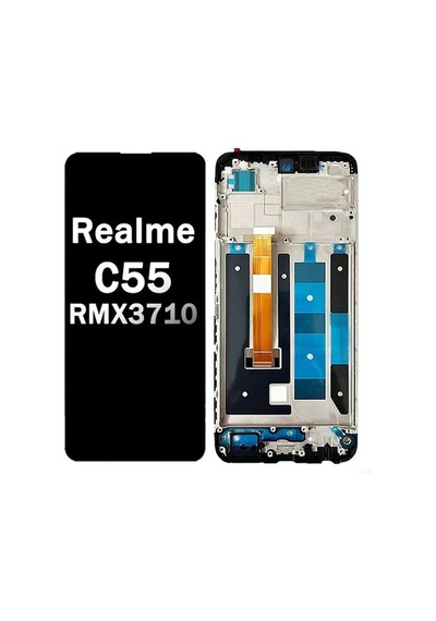 Realme C55 Çıtalı Uyumlu Lcd Ekran Dokunmatik + B7000 15ml Yapıştırıcı Ld-01