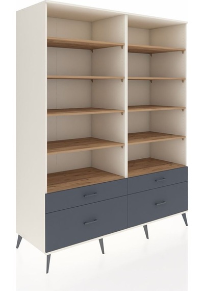 Kronos Gardrop 10 Raflı 4 Çekmeceli 4 Kapaklı 176x59x221 Aytaşı-çam/antrasit Beyaz Kronos Gardrop 10 Raflı 4 Çekmeceli 4 Kapaklı 176x59x221 Aytaşı-çam/antrasit Beyaz