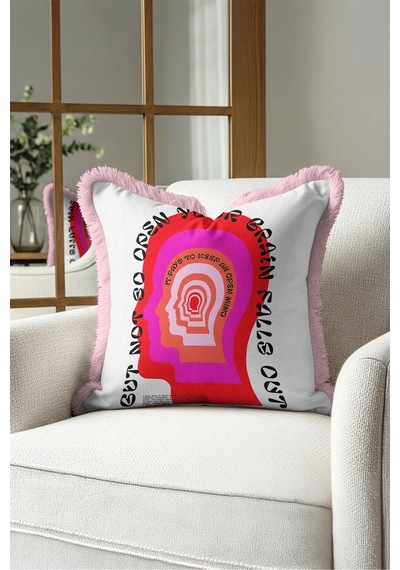 Pop Art Soyut Yüz Figürlü Saçaklı Yastık Kılıfı - Retro Sanatsal Modern Krem Püsküllü Kırlent Kılıfı Kadim Ufuk Halo Pop Art Soyut Yüz Figürlü Saçaklı Yastık Kılıfı - Retro Sanatsal Modern Krem Püsküllü Kırlent Kılıfı Kadim Ufuk Halo