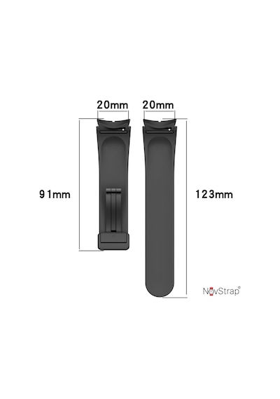 Novstrap Samsung Galaxy Watch 4 5 Pro 6 7 Fe 40 42 43 44 45 46 47 Mm Uyumlu Kordon Magnet Toka Silikon Kayış