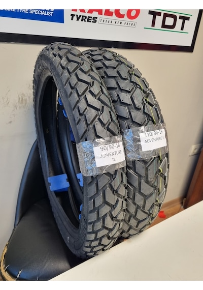 Set Ön Ve Arka Kanuni Seyhan 150c, Suzuki Gn125 ,mondial Kt 125 90/90-18 Ve 110/90-16