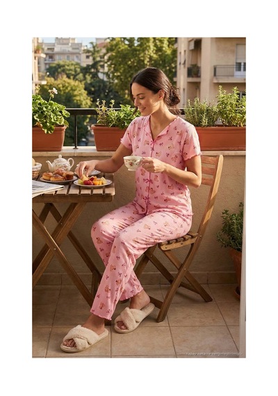 Lela Bayan Pijama Takımı 65770836 Pembe