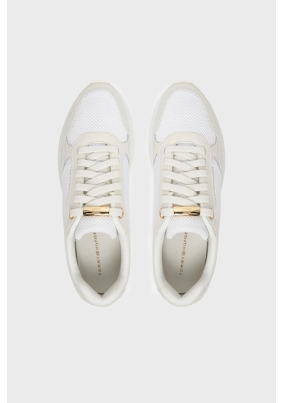 Tommy Hilfiger Logolu Deri Sneaker Ayakkabı Bayan Ayakkabı Fw0fw09465 Ybs Beyaz