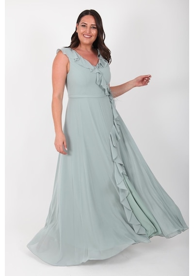 Ladies First Ladıes Fırst Büyük Beden 3507 Küf Uzun Abiye Elbise