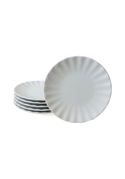 Keramika Beyaz Sirius Pasta Tabağı 22 Cm 6 Adet 004 Beyaz