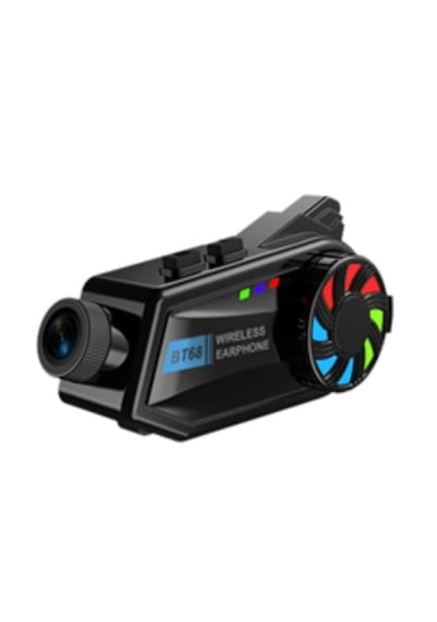 Junglee BT68 Kask Kulaklık Ses Kontrolü 1080p Video Kayıt Kameralı Intercom Motosiklet Bluetooth