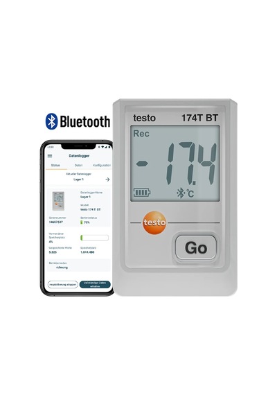 Testo 174t Bt Akıllı Sıcaklık Kayıt Datalogger Cihazı Beyaz