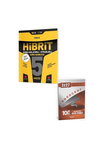 Hız 2027 5. Sınıf Türkçe Hibrit Konu Anlatımlı Etkinlikli Soru Bankası+ Anla Kazan Paragraf