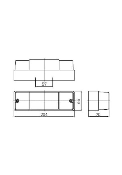 SIM STOP LAMBASI (SARI-KIRMIZI-BEYAZ) (204 X 65 MM) FORKLİFT