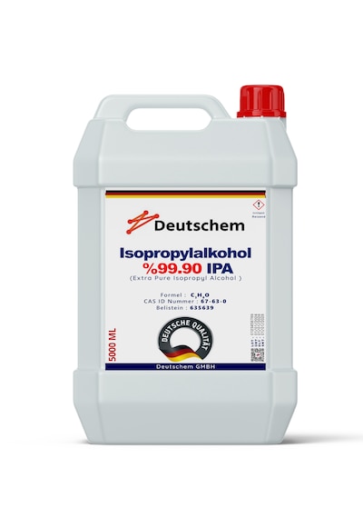 Deutschem İzopropil Alkol 5 Litre Extra Saf %99,ipa,dezenfektan,izopropanol