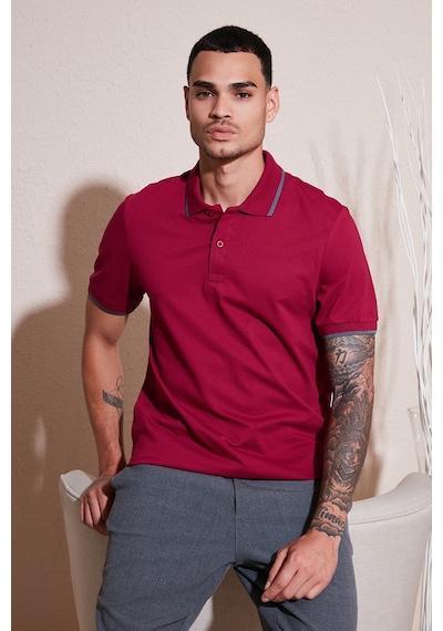 Buratti Pamuklu Regular Fit Erkek Polo Yaka T Shirt 5902063 Bordo