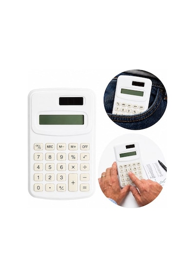 Pm-25423 Beyaz Mini Hesap Makinesi Çok Renkli