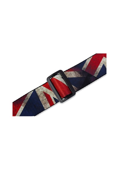 Levy's Leathers Süblimasyon Baskılı Eskitilmiş Bayrak Tasarımlı 5 Cm Polyester Gitar Askısı Mdp-uk