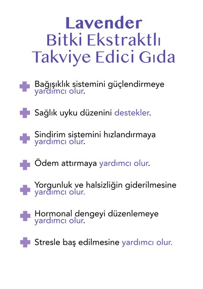 Ae Lavender Bitki Ekstraktlı Takviye Edici Gıda