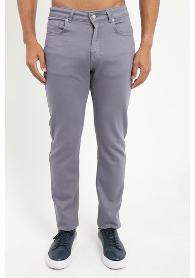 Dufy Erkek Slim Fit Gri Pantolon-19092