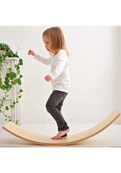 Galerywood Denge Tahtası, Balance Board, Doğal Ahşap Çocuk Oyuncak, Spor Ekipmanı, Eğitici Oyuncak Ahşap