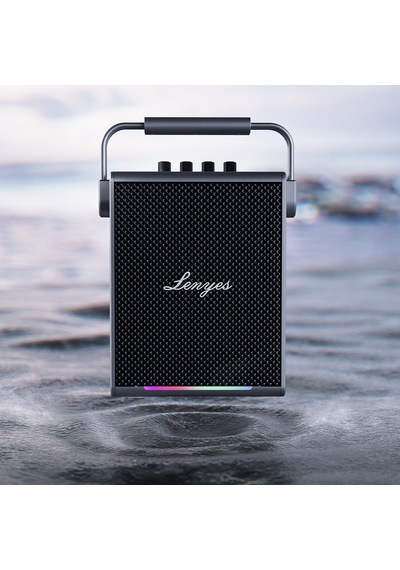 Lenyes Titan 1 Serisi Rgb Işıklı Çift Mikrofonlu Bluetooth Speaker Hoparlör V5.3 5000mah Siyah
