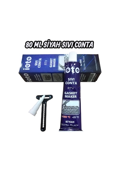 Siyah Sıvı Conta Rtv +300 C Isıya Dayanıklı 80 Ml Tüp Silikon
