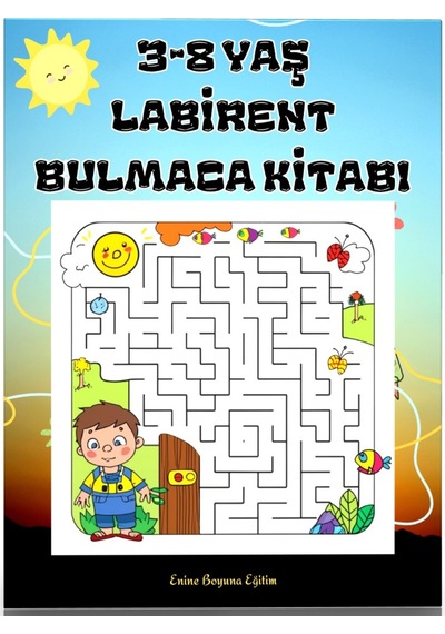 3-8 Yaş Labirent Bulmaca Kitabı Seçilmiş 40 Süper Labirent