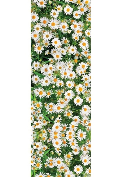 Yeşil Papatyalı Desen Premium Masa Örtüsü Runner Rnr318n11