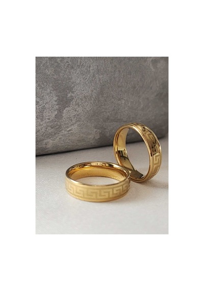 Çelik Yüzük Alyans Gold 6mm Gold - 703448137 Gold