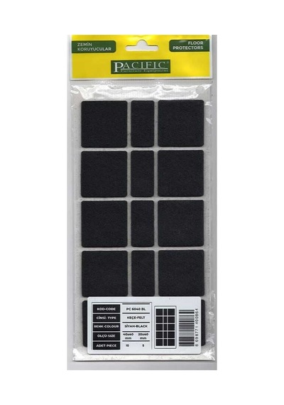 Buradabulabilirsin Pacific 6040 Bl Yapışkanlı Keçe 40 Mm X 40 Mm Siyah Nl