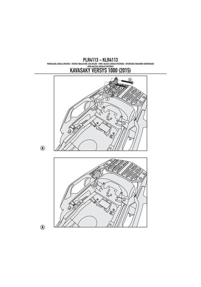 Gıvı Plr4113 Kawasakı Versys 1000 15-16 Yan Çanta Taşıyıcı Tek Renk