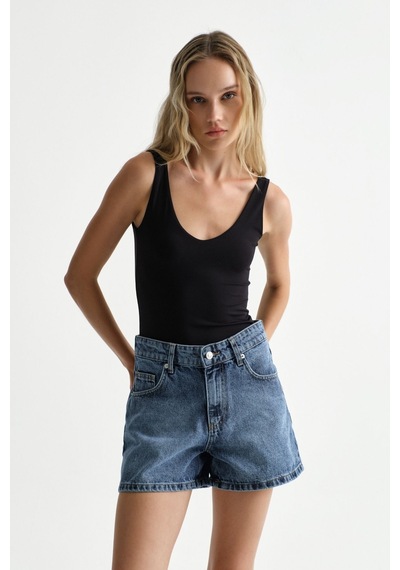 Açelyaokcu Premium Darcy V Yaka Bodysuit Siyah