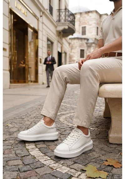 Lufian Lufıan Gage Beyaz Erkek Deri Sneaker Ayakkabı