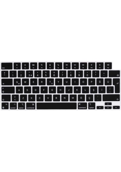 Apple Uyumlu MacBook Pro 14.2' 2021 A2442 Q Klavye Koruyucu Silikon Ped 001