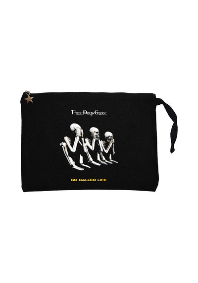 Three Days Grace So Called Siyah Clutch Astarlı Cüzdan / El Çantası