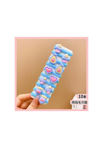 So Much Yeni Model Çocuk Sevimli Küçük Lastik Toka Seti 10'lu Mavi - 607788415 Mavi - 607788415 Mavi