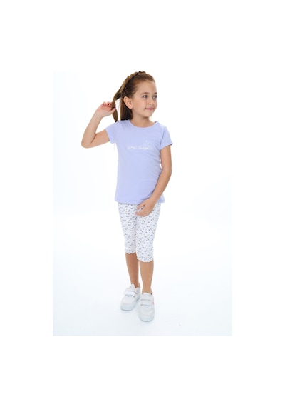 Toontoy Kids Toontoy Kız Çocuk Nakışlı Kaprili Takım Mavi
