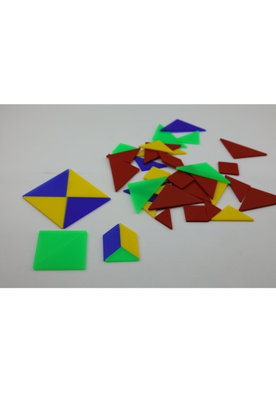Luga Atölye Renkli Tangram Seti Zeka Geliştiren Eğlenceli Bulmaca